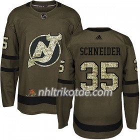 New Jersey Devils Trikot Cory Schneider 35 Adidas 2017-2018 Camo Grün Authentic - Herren